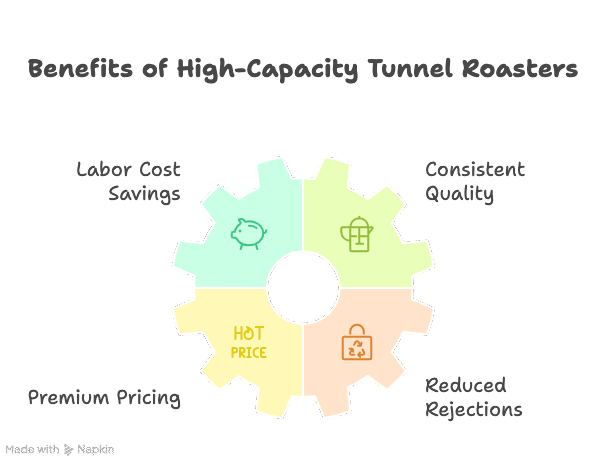 Food-Grade Tunnel Roaster 50 Kg/Hour