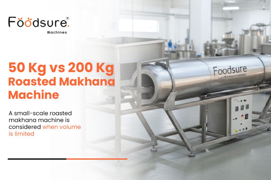 50 Kg vs 200 Kg Roasted Makhana Machine