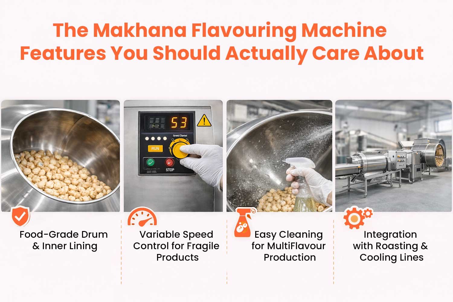 Makhana Flavouring Machine Features