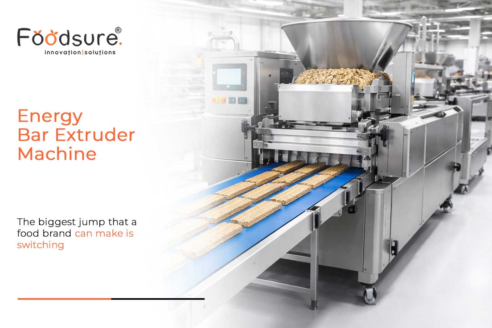 Energy Bar Extruder Machine for 100–500 Kg/Hour Production Lines