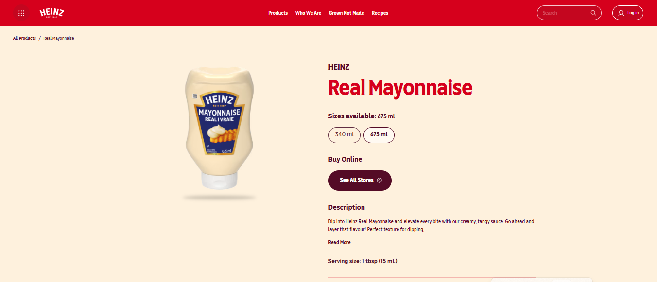 Heinz Real Mayonnaise