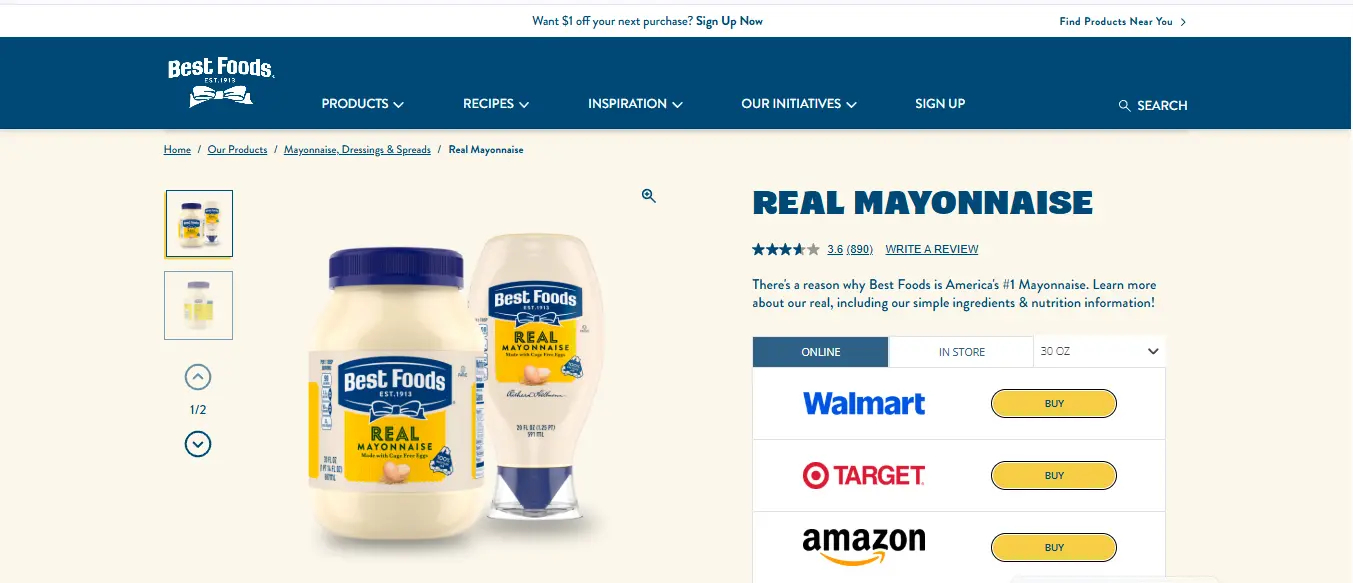 Best Foods Real Mayonnaise