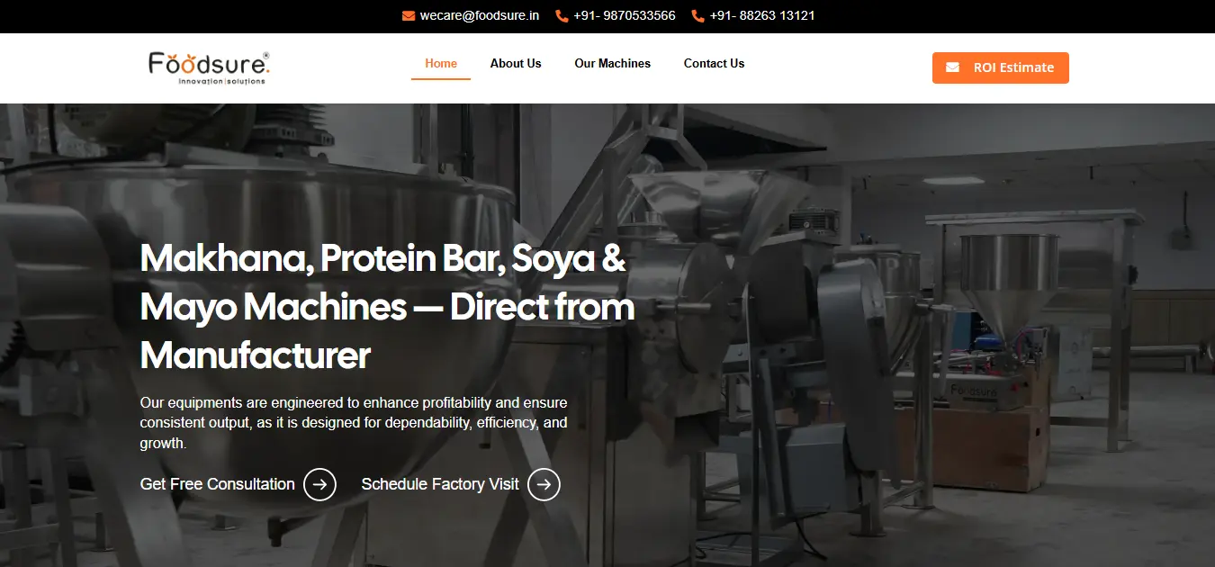 Foodsure Machines Leading Food Processing Machine Manufacture 