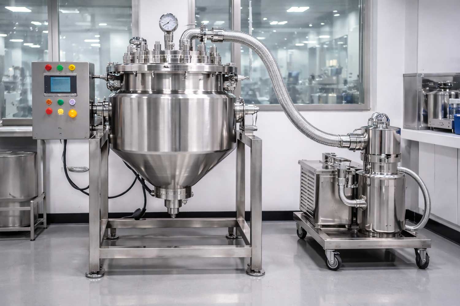 Vacuum Powder Mixer Machine Process