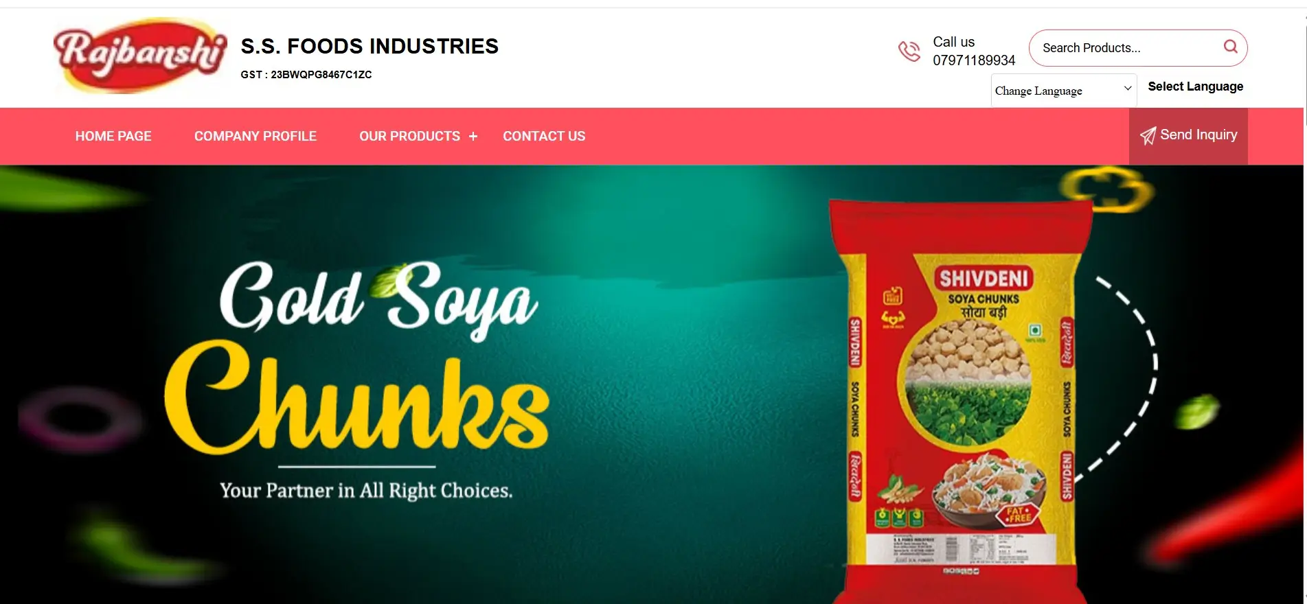 Rajbanshigroup website Screenshot