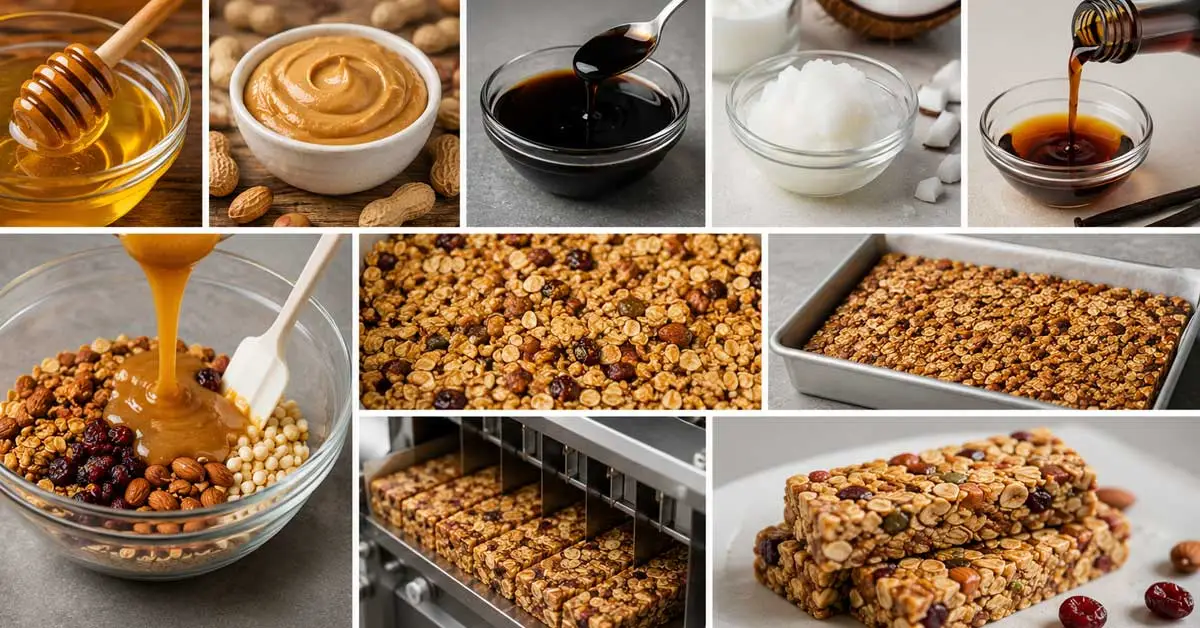 Binder usage In granola bar production