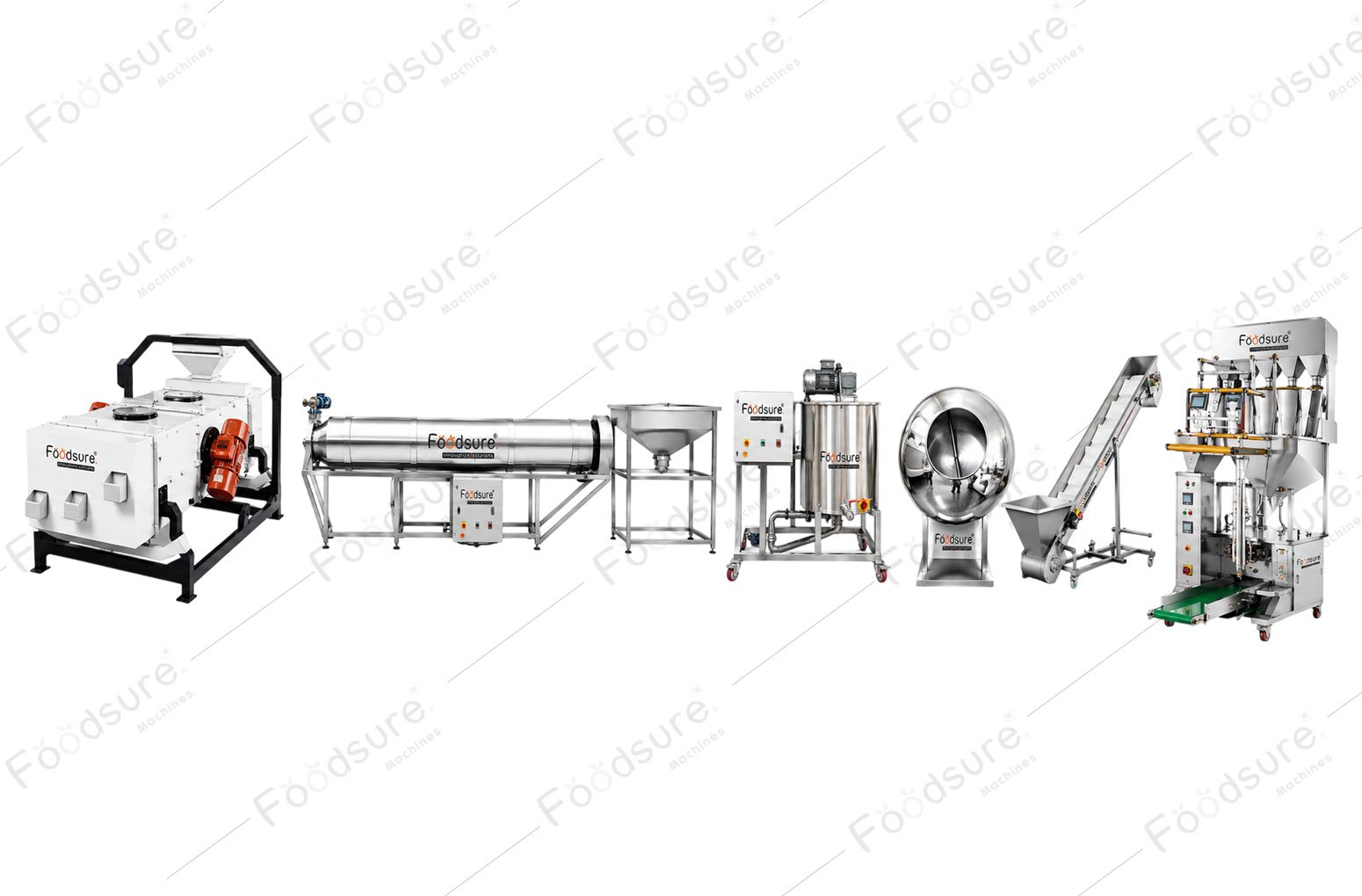 Complete makhana machine production line by Foodsure