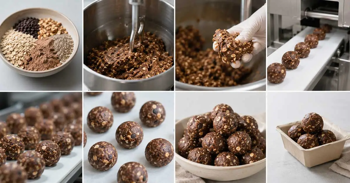 Protein Ball Manufacturing Process Flow Chart