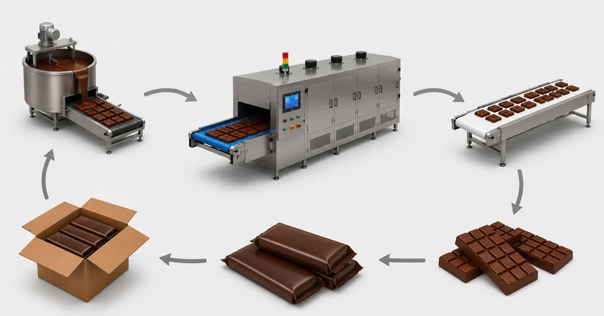 Where Is The Chocolate Cooling Tunnel Used